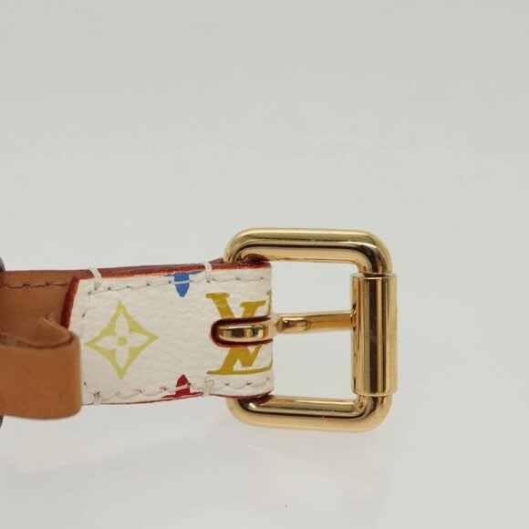 LOUIS VUITTON Monogram Multicolor Ceinture Belt White LV Auth 140518 - Picture 3 of 11